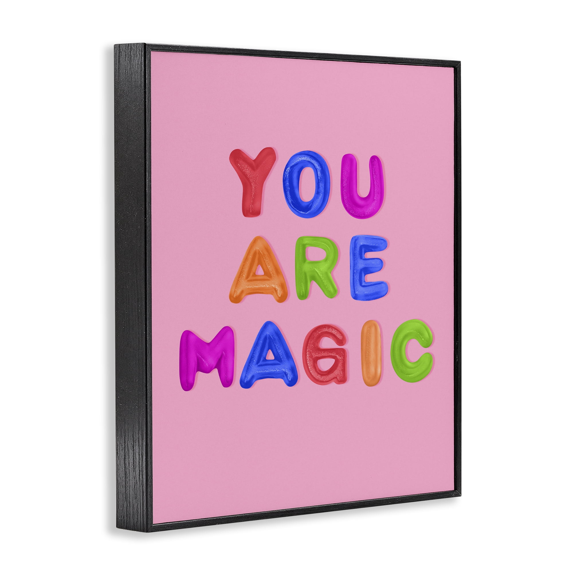 Stupell Industries You are Magic Gummies over Pink Black Framed Giclee Art, design by LISH Creative