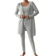 thumbnail image 3 of QLEICOM Lounge Sets for Women,Fall Pajamas Women,Women's 3 Piece Lounge Sets Oversized Slouchy Matching Cozy Knit Sets, 3 of 5