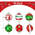 thumbnail image 6 of KOYPTL 30ct Christmas Balls Ornaments Set- 2.36 Inch Shatterproof Red&Green Balls for Xmas Tree Decorations,Christmas Hanging Balls Ornaments for Porch Yard Holiday Wedding Party Christmas Baubles, 6 of 7