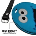 thumbnail image 4 of Sesame Street Cookie Monster Face Round Leather Luggage Card Suitcase Carry-On ID Tag, 4 of 6
