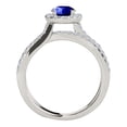 thumbnail image 2 of Mauli Jewels Engagement Rings for Women 1.35 Carat Halo Tanzanite And Diamond Engagement Ring 4 Prong-Setting 14k White Gold, 2 of 5
