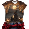 thumbnail image 5 of ClodeEU Women's Halloween Printed T Shirt, Short Sleeved Round Neck Top ,Women's Plus XXXL, 5 of 6