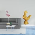 thumbnail image 2 of Estatua de resina de flamenco con figura de pollo. Estatua decorativa de animal en resina con plumas en relieve. Adecuada para H, 2 of 8