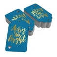 thumbnail image 2 of Inkdotpot Merry And Bright Christmas Bottle Tag Real Gold Foil Favor Hang Tags Pack Of 50, 2 of 6
