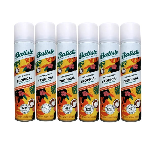 6 Pack Batiste Dry Shampoo Tropical 6.73oz Each