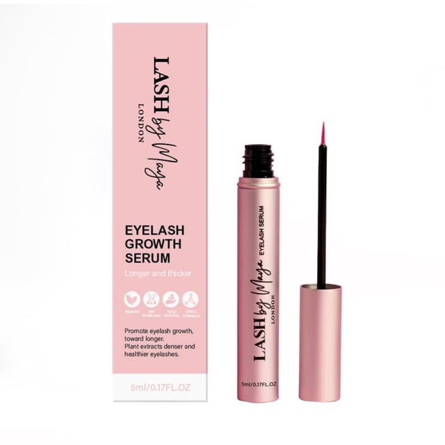 Sérum Lash by Maya, auténtico y oficial LASH by Maya LONDON, sérum para el crecimiento de las pestañas, mejora las pestañas, sin crueldad animal, fabricado en EE. UU., 5 ml