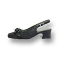 thumbnail image 3 of FLORAL Teagan Women's Wide Width Block Heel Rhinestone Bow Slingback Pump BLACK 6, 3 of 6