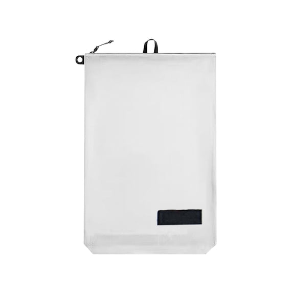 Nylon Travel Packing Bag Extra Large Size, Waterproof Luggage Organizer Pouch with Zipper, Clothing Storage Cube for Suitcase Travel Home, White, 20.8x11.7 Inches