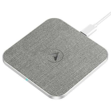 AGPTEK Wireless Charger Charging Pad Square Leather Surface