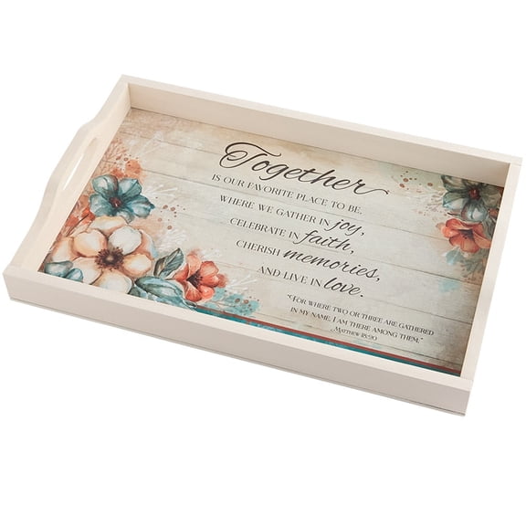 Gather Together Collection - Pie Plate, Wall Cross, Measuring Spoons, Tray