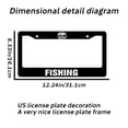 thumbnail image 2 of Fishing License Plate Prame Aluminum Auto Parts License Plate Decorative Screws Fit Standard 2 Holes 1 U.S. License Plate, 12.2x 6.3 Inch, 2 of 7