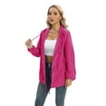 thumbnail image 6 of JANDEL Women Spring Thin Jacket, Fashion Waterproof Jacket, Insulated Coat Windbreaker Outdoor (Rose Red), 6 of 10