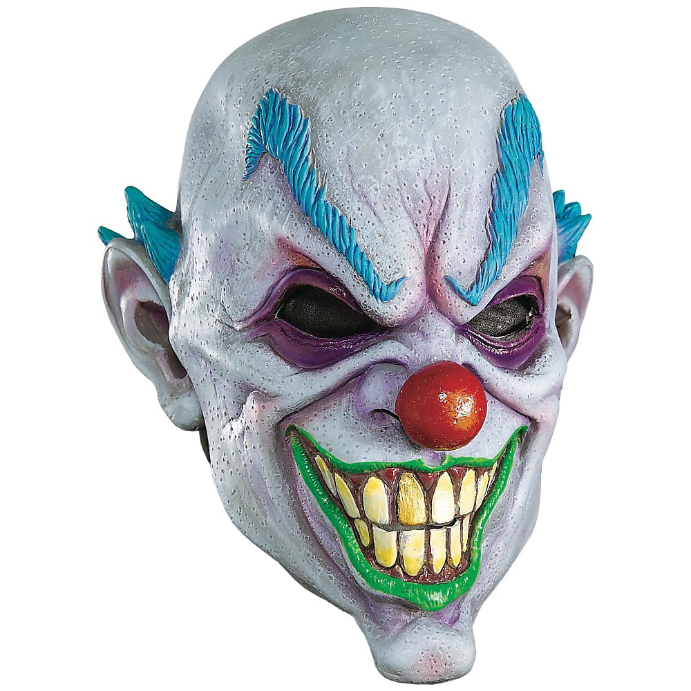 Scary Clown Mask Carnival Drifter Evil Grin Creepy Full Over Head Latex 
