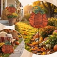 thumbnail image 5 of Iron Pumpkin Yard Decorations, Metal Garden Stakes Fall Lawn Ornaments for Thanksgiving Halloween Outdoor Patio Decor, Ground Insert Art for Home Backyard Seasonal Display, Orange, Style C, 5 of 9