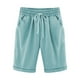 thumbnail image 2 of Puntoco pantalones cortos de verano para mujer, moda 2024, pantalones informales de lino y algodón de talla grande de cinco puntos lisos de verano para mujer, 2 of 6