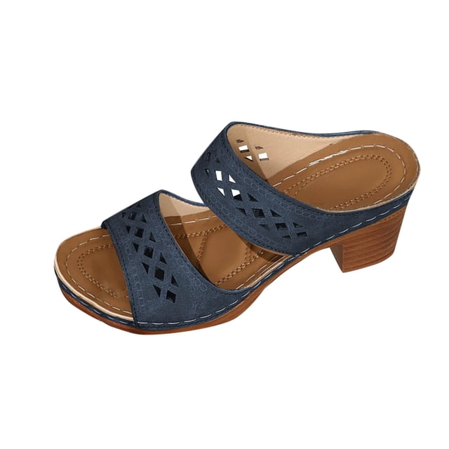 EYWGYA Chaussures d'Été pour Femmes, Sandales pour Femmes, Sandales Décontractées de Mode pour Femmes d'Été pour la Maison à Semelle Compensée Épaisse pour l'Extérieur