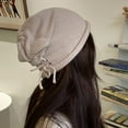 thumbnail image 3 of COCOpeaunt Drawstring Winter Hats for Women Beanies Knitted Solid Cute Hat Girls Autumn Female Beanie Caps Warmer Bonnet Ladies Casual Cap, 3 of 5