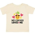 thumbnail image 3 of Inktastic My Cousin Loves Me Pineapple Girls Baby T-Shirt, 3 of 5