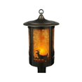 thumbnail image 2 of Meyda Tiffany 137621 12" W Fulton Deer Creek Post Mount - Amber Mica, 2 of 6