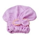 thumbnail image 1 of EeaseMX Gorro de ducha de coral con lazo para secar el cabello, elástico y de secado rápido (morado), 1 of 7
