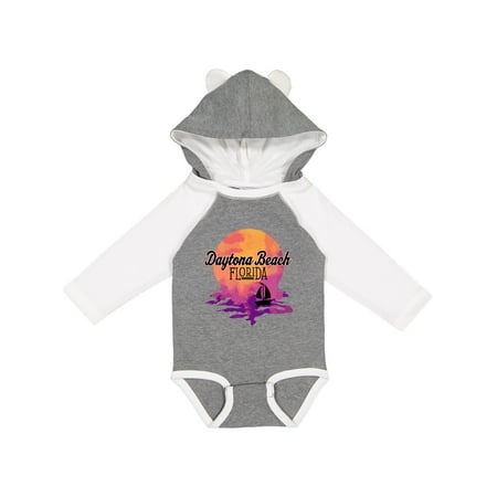 

Inktastic Daytona Beach Florida Sunset Gift Baby Girl Long Sleeve Bodysuit