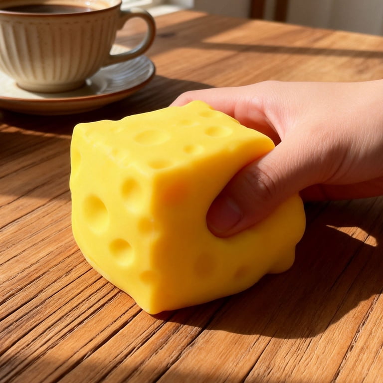 Cheese Block Squishy Stress Relief Toys - Slow Rising Squeezy