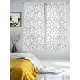 thumbnail image 2 of Grey Spring Floral Sheer Curtains 72 Inch Length 2 Panels Set, Elegant Watercolor Summer Botanical Voile Window Treatment Rod Pocket Curtains Sheers Drapes for Bedroom/Living Room/Kitchen 52"x72"x2, 2 of 7