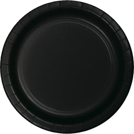 80 Black Value Pack - Creative Converting Black Dessert Plates, 75-Pack