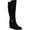 Black Microsuede, variant on Women's Journee Collection Veronica Wide Calf Wedge Knee High Boot Navy Microsuede 8.5 M