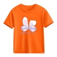 thumbnail image 6 of Cowsor Girls Lovely Heart Bow Printed Short Sleeve Crewneck T Shirt Sweet Casual Summer Tee for 2-13 Years Old Playtime, 6 of 6