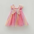 thumbnail image 3 of Toddler Girl Dresses Kids Children Summer Sleeveless Mesh Back Butterfly Princess Party Clothes Dress for Girl Size 3-4T, 3 of 3