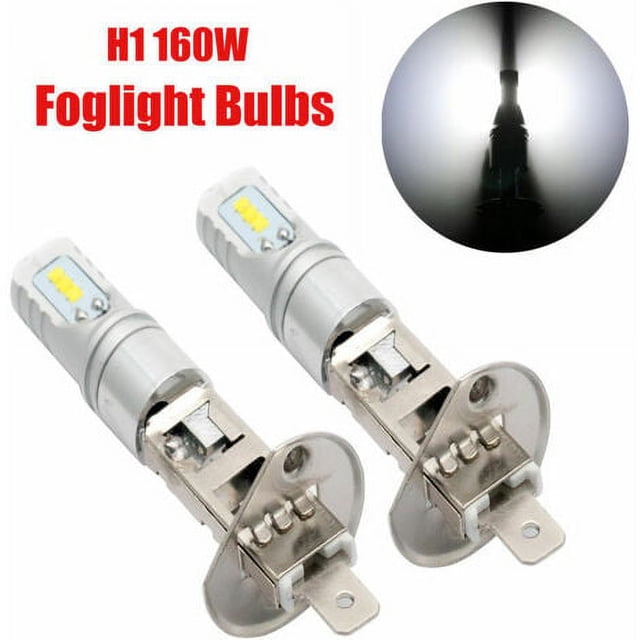 Faros delanteros LED H1 CSP para automóvil, luz antiniebla delantera de alta potencia de 80 W, faros delanteros H3 de 6 led