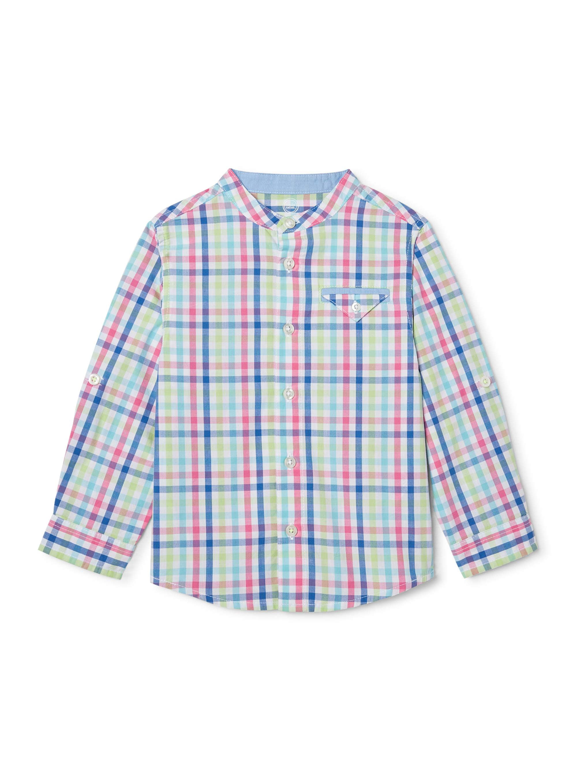 Monag Toddler Long Sleeve Plaid Button Down Shirt