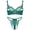 Green, variant on Lingerie Bra and Panty Set for Women Hollow Out 2 Piece Lace Floral Embroidery See Through Underwear Adjustable Straps Babydoll Suit Black XL