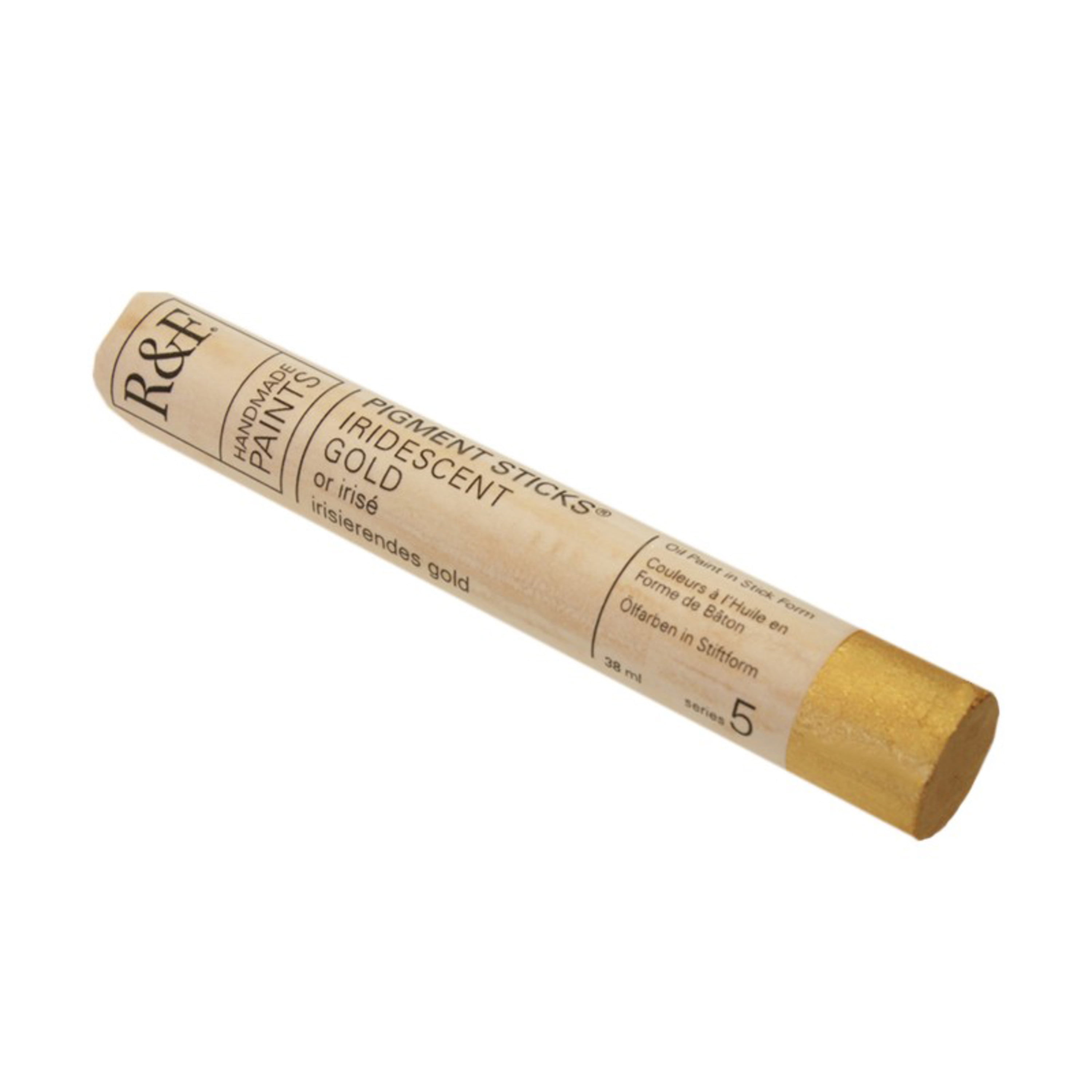 R&F Handmade Paints Pigment Stick, 38ml, Iridescent Gold