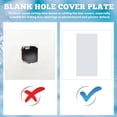 thumbnail image 3 of 10 placas planas de plástico de 18 cm para cubrir agujeros de pared con 80 cintas adhesivas de doble cara, a prueba de polvo, rectangulares, esmeriladas., 3 of 9