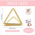 thumbnail image 2 of 100 Pcs Place Card Holder Triangle Shape Table Number Holder Wedding Table Card Holders Mini Name Card Holder Place Setting Holder Picture Clips Stand for Centerpiece Anniversary Party(Gold), 2 of 7