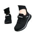 thumbnail image 3 of FAOWME Child Fashion Solid Color Mesh Flying Woven Sneakers For Boys Girls Comfortable Breathable Running Shoes Black 9-9.5 Years, 3 of 8