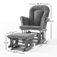 thumbnail image 4 of Child Craft Cozy Glider Rocker with Ottoman, Smooth Motion, Cool Gray Frame, Dark Gray Cushion, 4 of 11