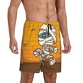 thumbnail image 6 of Mens Pajama Shorts, Halloween Mummy Sleep Shorts Men Pajama Bottoms Lounge PJ Shorts with Pockets, 6 of 6