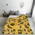 thumbnail image 5 of Vsdgher Bees and Sunflowers Ultra-Soft Micro flannel Blanket Throw Blankets for Couch Sofa, Bed (4 sizes)-40"x30", 5 of 7