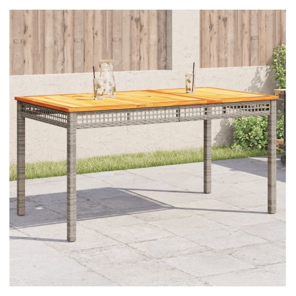 Garden Table Grey and Brown