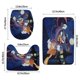 thumbnail image 3 of Pato Darkwing Juego de 3 alfombras de baño de coral fleece: tapete de baño + alfombra de inodoro en forma de U + funda de tapa de inodoro en forma de O, 3 of 6