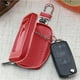 thumbnail image 3 of Funda para llave de coche, funda de cuero tipo billetera, fundas para llave de coche con cremallera, llavero, funda para llave de coche con control remoto, funda de cuero para llave (roja), 3 of 5