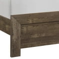 thumbnail image 2 of Rustic Panel Design Wooden Queen Size Bed with Block Legs Support, Brown- Saltoro Sherpi, 2 of 4