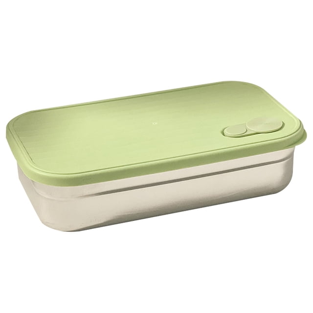 Boîte à Lunch Hermétique, Récipient à Lunch Étanche, Grand Récipient à Collation en Acier Inoxydable Vert avec Couvercle en Silicone, Résistant aux Fuites pour la Préparation des Repas et les Voyages, par Goohae