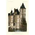 thumbnail image 2 of Petit, Victor 10x14 Black Ornate Wood Framed with Double Matting Museum Art Print Titled - French Chateaux in Blue II, 2 of 4