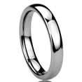 thumbnail image 2 of Women's Tungsten Carbide Wedding Band Ring 4mm Comfort Fit Domed Classic Ring For Men & Women, 2 of 3