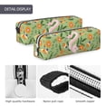 thumbnail image 4 of Naloa Snake And Floral Leather Pencil Case, Makeup Pouch, Zipper Pouch for Daily Essentials, Storage Organizer, Cosmetics and Stationary Bag, 4 of 7