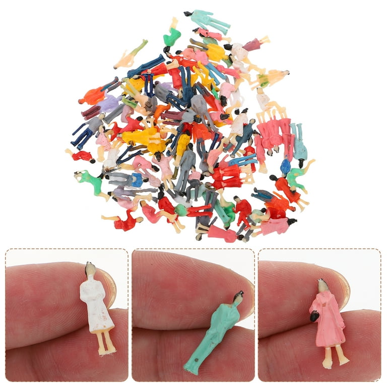 Tiny People at 1:200 | Diorama Figures | Miniature People | Little Human  Figurines | Terrarium Jewelry DIY (10pcs by RANDOM / Painted)